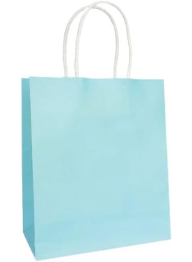 SNH Packing حقيبة حفلات ورقية كرافت من SNH مع مقبض ملتوي 25 قطعة، 24 سم × 28 سم × 12 سم، زرقاء - Image 1